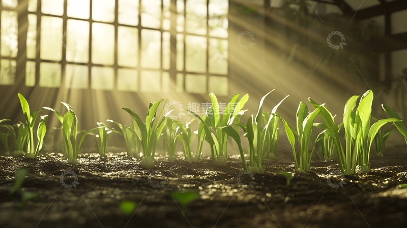 高清大图下载【趣麦麦图】阳光禾苗1
