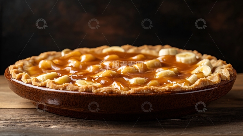 高清大图下载【趣麦麦图】焦糖香蕉派