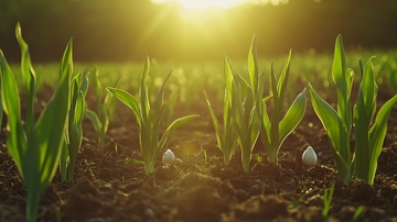 逆光郁金香花骨朵