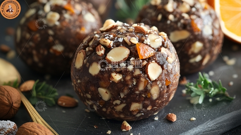高清大图下载【趣麦麦图】坚果切糕球