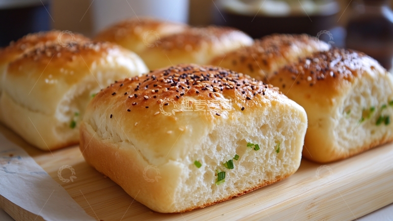 高清大图下载【趣麦麦图】葱香面包3