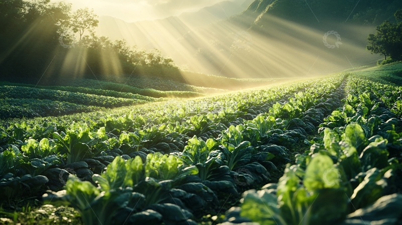 高清大图下载【趣麦麦图】清晨菜地6