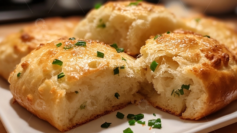 高清大图下载【趣麦麦图】葱花面包2