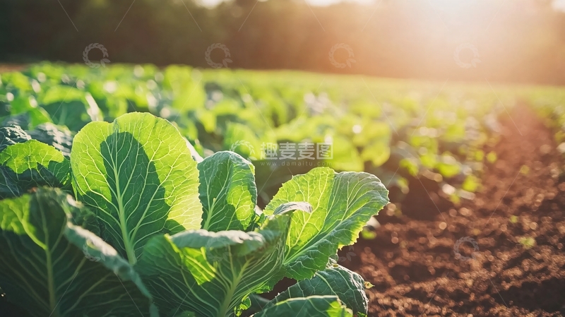 高清大图下载【趣麦麦图】大白菜田地1