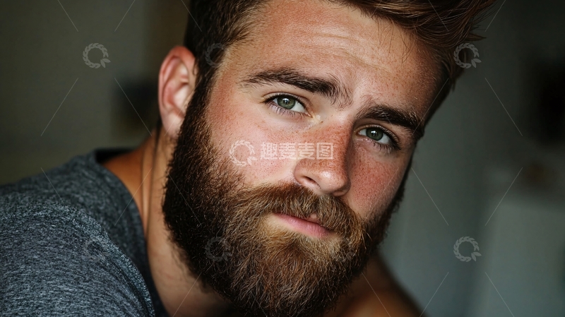 高清大图下载【趣麦麦图】英俊的面部毛发