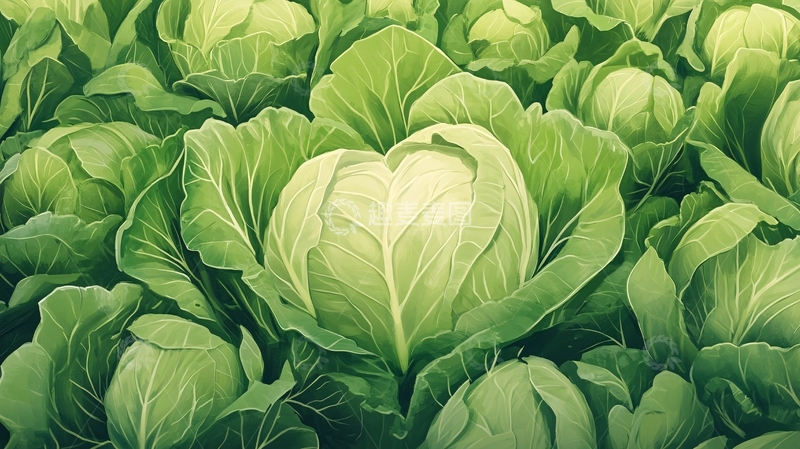 高清大图下载【趣麦麦图】卷心菜插画7