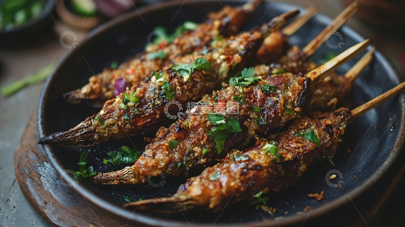 高清大图下载【趣麦麦图】烧烤夜宵
