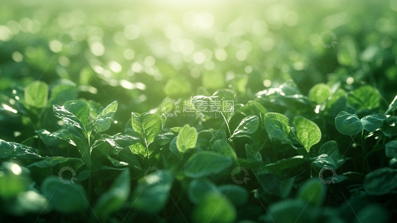 高清大图下载【趣麦麦图】阳光下的蚕豆苗2