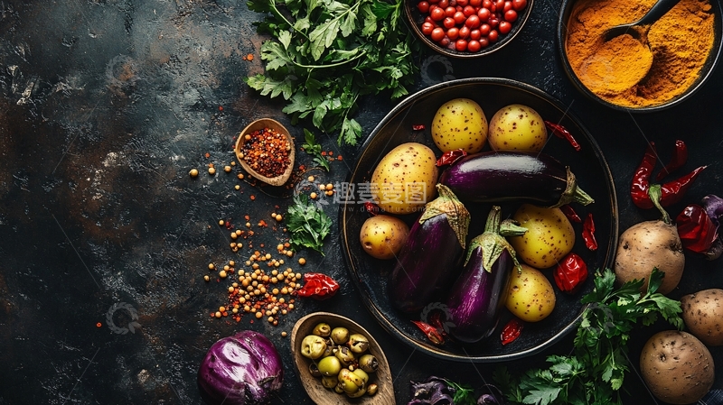 高清大图下载【趣麦麦图】蔬菜水果俯拍1