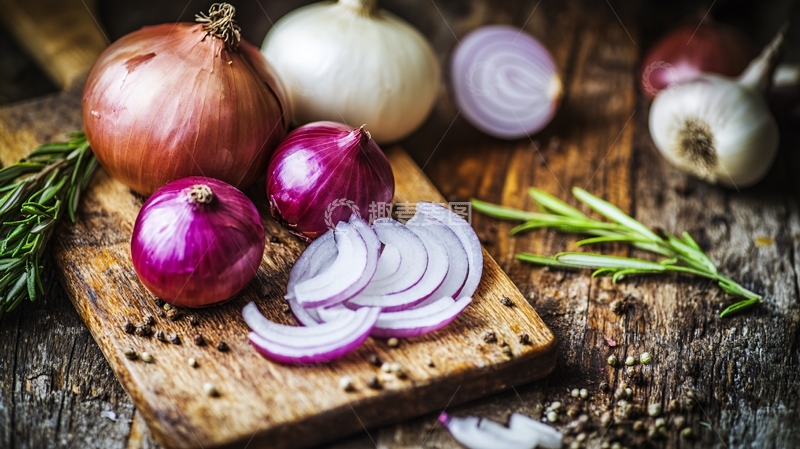 高清大图下载【趣麦麦图】菜板上的胡葱