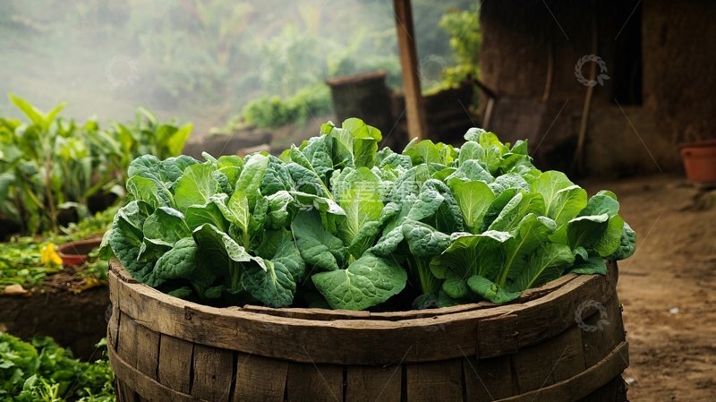 高清大图下载【趣麦麦图】山里的青菜