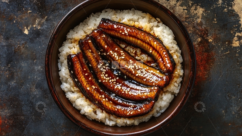 高清大图下载【趣麦麦图】黄鳝盖饭