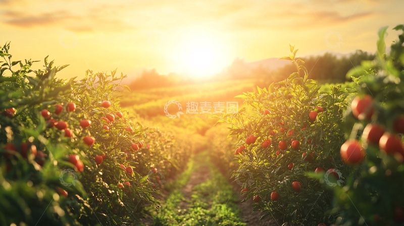 高清大图下载【趣麦麦图】西红柿水田1
