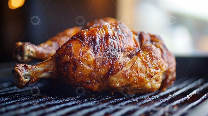 高清大图下载【趣麦麦图】火焰烤兔腿