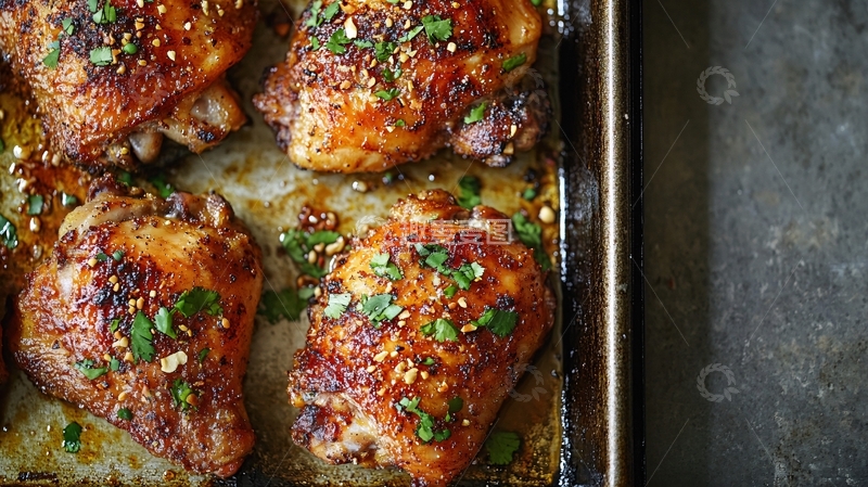 高清大图下载【趣麦麦图】炉烤烤鸡腿