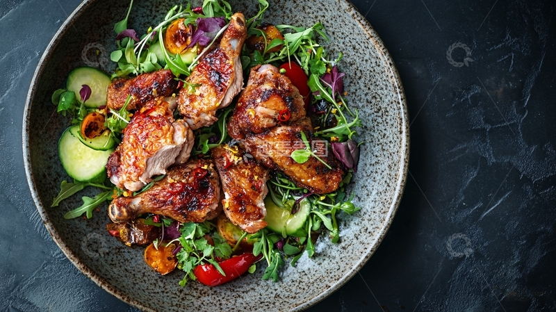 高清大图下载【趣麦麦图】黑色鸡翅