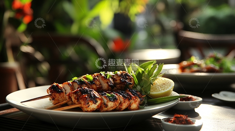 高清大图下载【趣麦麦图】香茅柠檬烤鸡