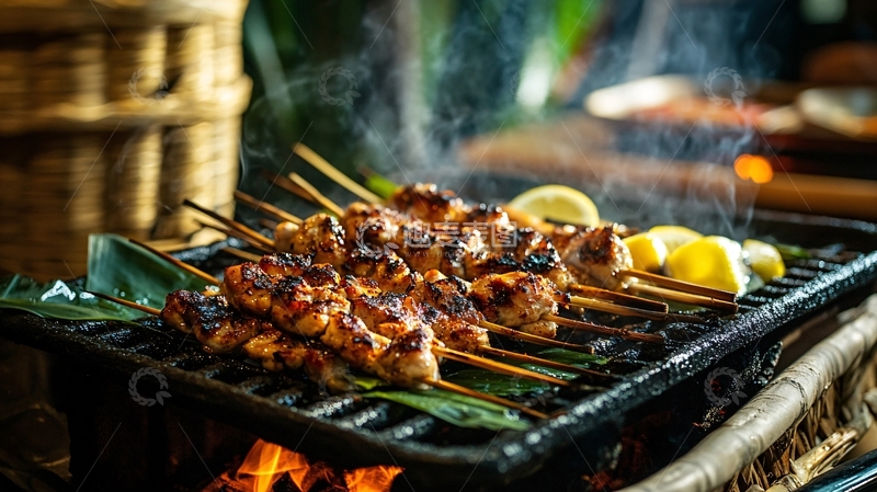 高清大图下载【趣麦麦图】日料串烧烤肉1