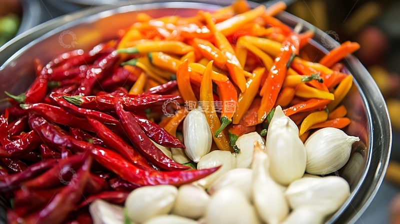 高清大图下载【趣麦麦图】辣椒生姜大蒜