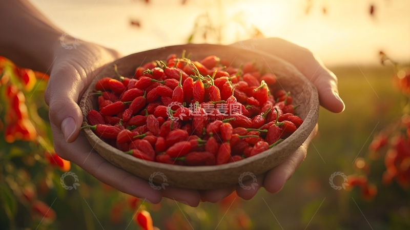 高清大图下载【趣麦麦图】枸杞自然采摘