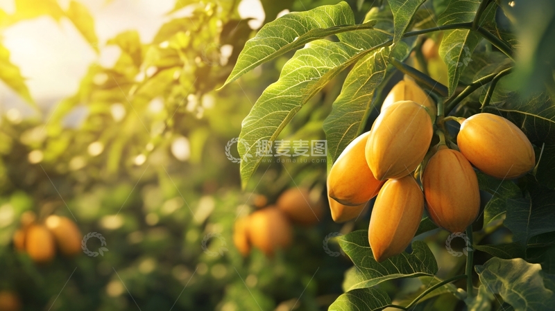 高清大图下载【趣麦麦图】枝头的金煌芒3