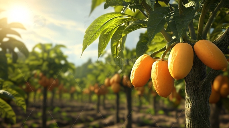 高清大图下载【趣麦麦图】芒果园素材8