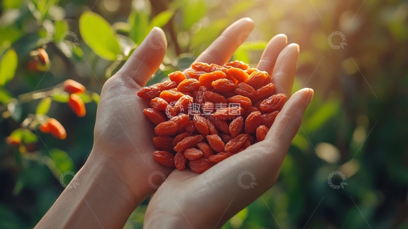 高清大图下载【趣麦麦图】手捧着的枸杞