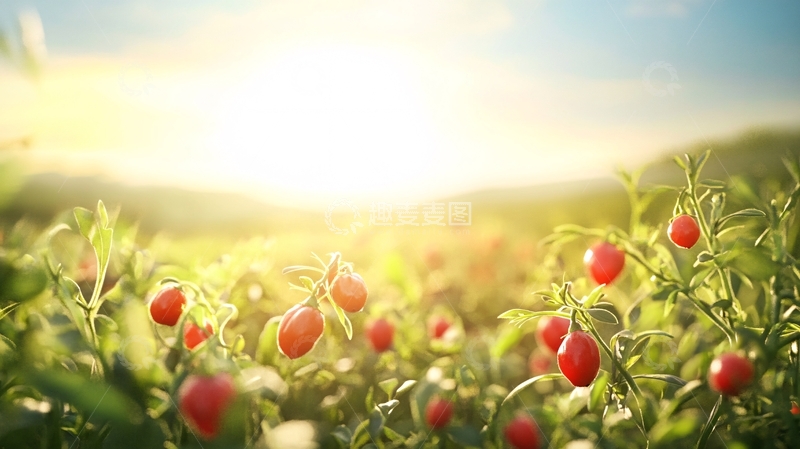 高清大图下载【趣麦麦图】太阳下的枸杞1