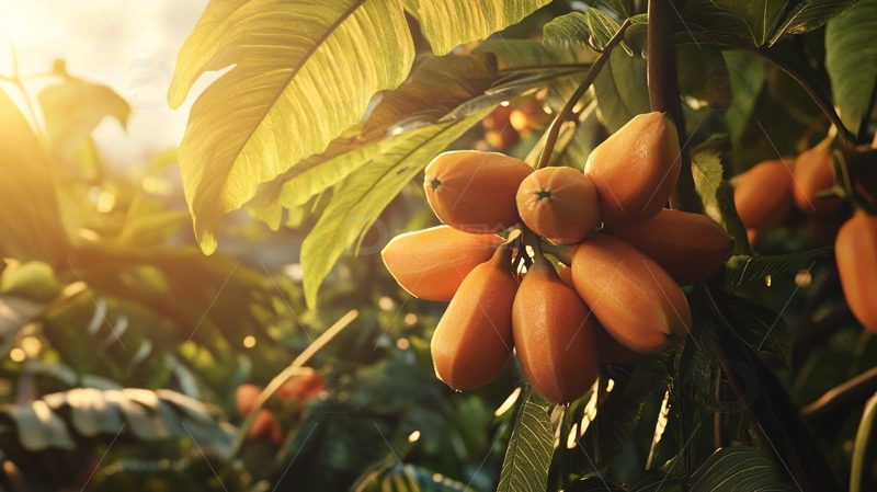 高清大图下载【趣麦麦图】枝头的金煌芒1