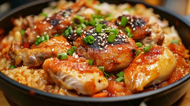 高清大图下载【趣麦麦图】照烧鸡拌饭