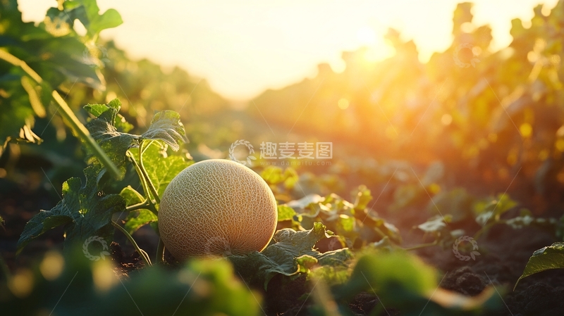 高清大图下载【趣麦麦图】田间西甜瓜1