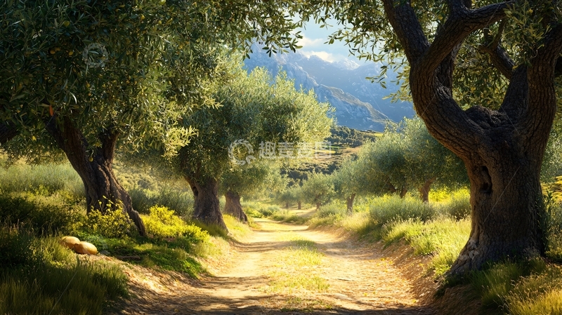 高清大图下载【趣麦麦图】唯美大树小路3