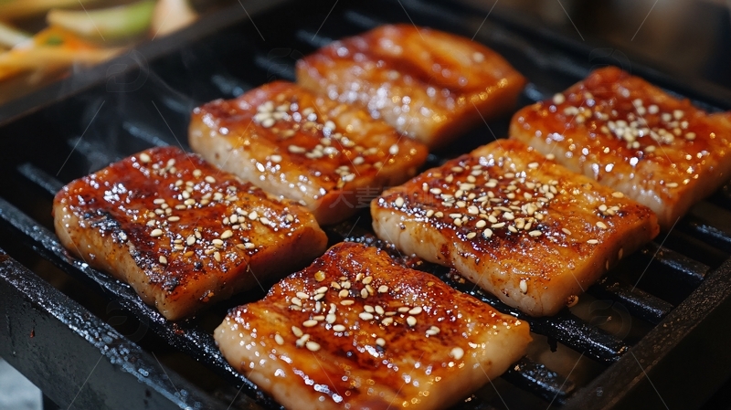 高清大图下载【趣麦麦图】铁板年糕1