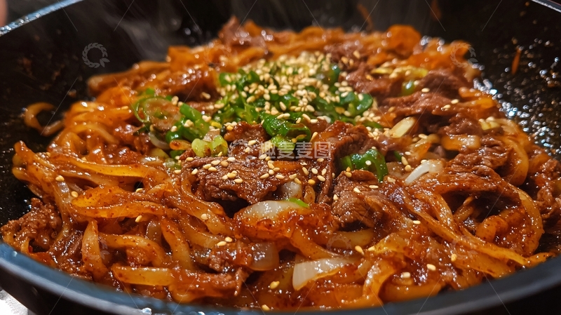 高清大图下载【趣麦麦图】铁板肥牛乌冬