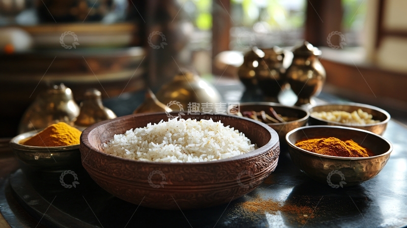 高清大图下载【趣麦麦图】金碗米饭