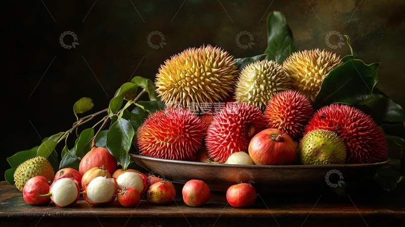 高清大图下载【趣麦麦图】新鲜毛丹水果图片2