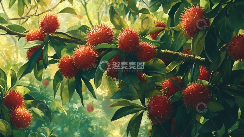 高清大图下载【趣麦麦图】红毛丹树1