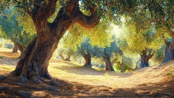 橄榄树阳光灿烂的气氛1