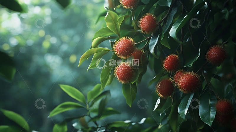 高清大图下载【趣麦麦图】荔枝红了