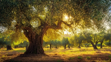 橄榄树阳光灿烂的气氛2