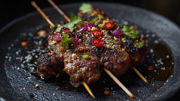 香料面粉炸羊肉串