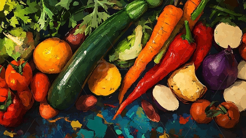 高清大图下载【趣麦麦图】田园时蔬蔬菜背景2