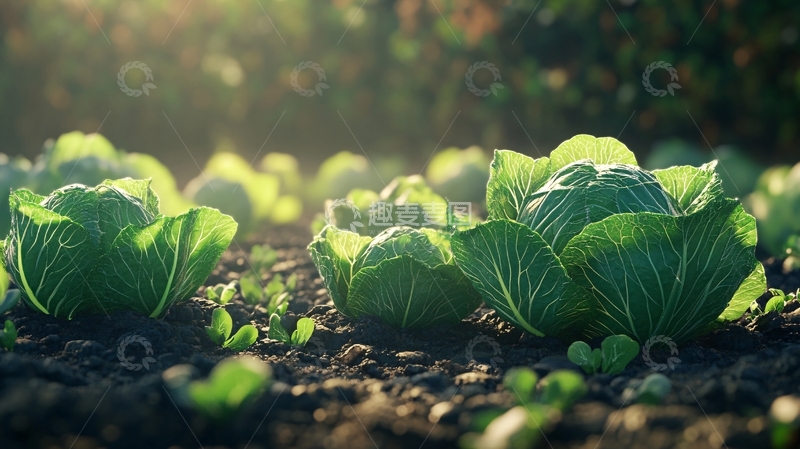 高清大图下载【趣麦麦图】阳光下的青菜38