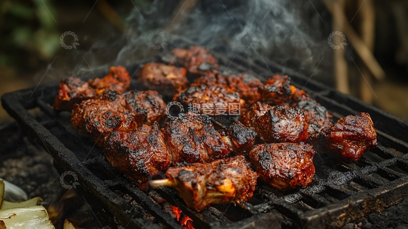 高清大图下载【趣麦麦图】炭烤烤肉烤鸡2