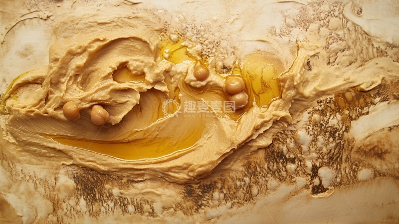 高清大图下载【趣麦麦图】黄色流体艺术画1