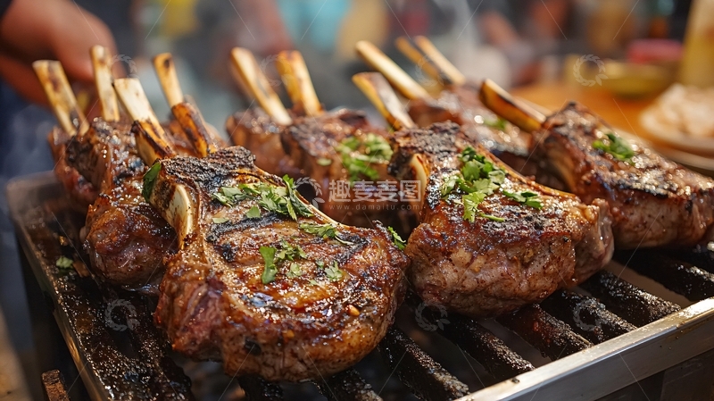 高清大图下载【趣麦麦图】香料炭烤羊排