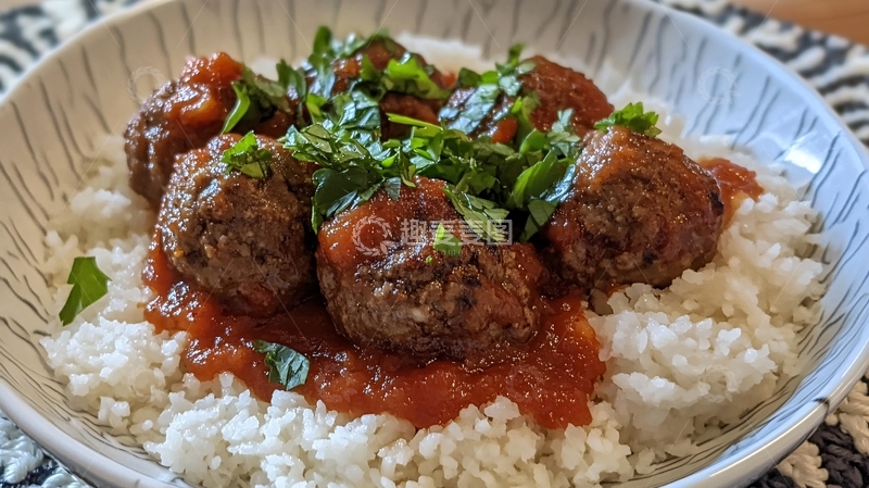 高清大图下载【趣麦麦图】蒸薄荷肉丸