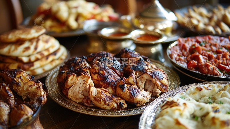 高清大图下载【趣麦麦图】印式烤鸡