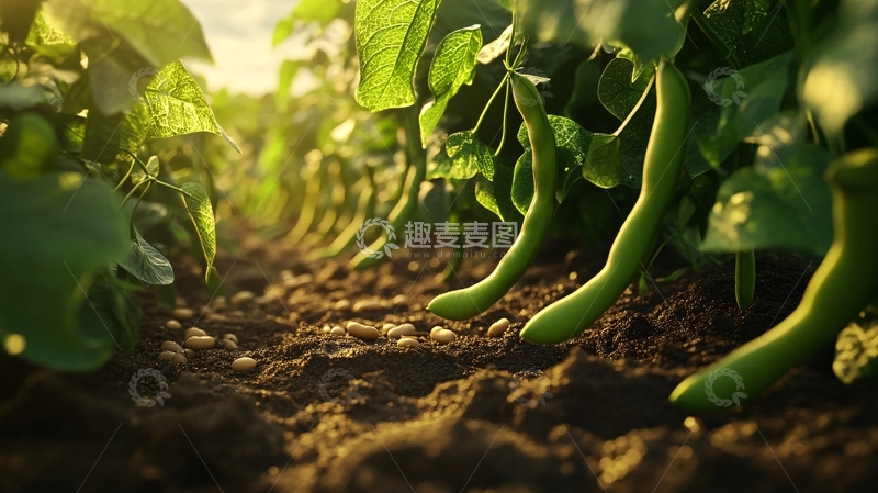 高清大图下载【趣麦麦图】豆类农产品果实豆角地4