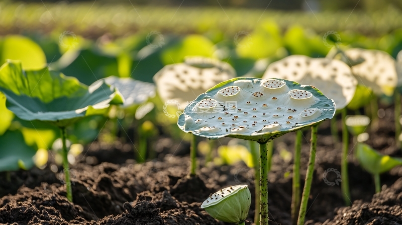 高清大图下载【趣麦麦图】正在长成的莲蓬